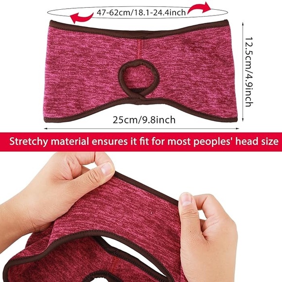 NEW  4 Pieces Ear Warmers Headband for Women, Winter Running Ponytail - Picture 2 of 3